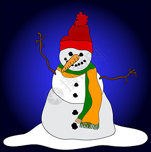 Snowman 雪人说明 假期 冬天 爱背景图片