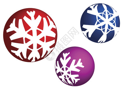 圣诞树装饰 矢量图形 蓝色的 雪花 六色的背景图片