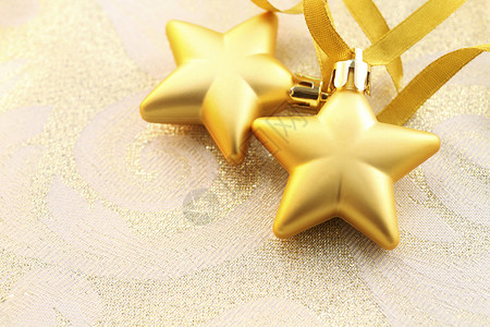 恒星星 圣诞快乐 金子 装饰品 丝带 公开活动背景图片