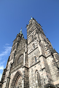 纽伦堡圣洛伦茨大教堂 塔 教会 镇 旅游高清图片