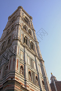 吉奥托的坎帕尼莱 教会 塔 钟楼 佛罗伦萨大教堂背景图片