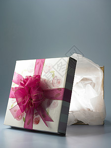 现时 节日礼物 礼物盒 空的 粉色的 辉光 生日礼物背景图片