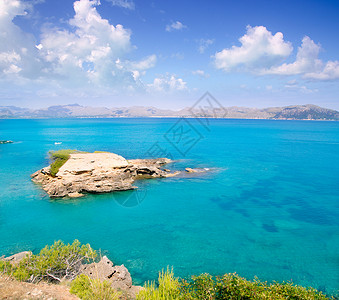 透明绿松石水 海浪 休息 宁静 海 普拉亚 海洋 天堂背景图片