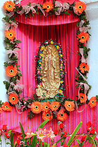 热带加勒比瓜达卢佩 Guadalupe 寺庙 信仰高清图片