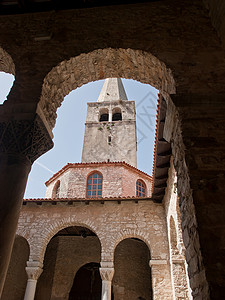 教会教堂 柱子 宣讲 砖 旅游 祈祷 信仰背景图片