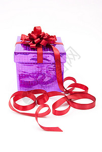 带有红弓的礼品盒 覆盖 假期 推介会 礼物 丝带 迷人的背景图片