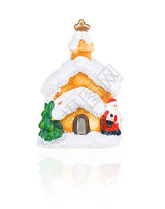 圣诞装饰 房子 单独用白色背景图片