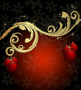 圣诞卡 滚动 假期 金的 卡片 华丽的 冬天 黑色的 前夕背景图片