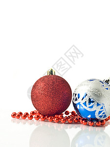 Xmas和新年问候-多彩装饰球背景图片