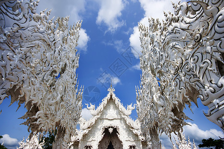 万物荣字体清莱泰国寺庙的字体背景