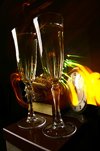 节日贺卡 香槟酒 派对 饮料 水晶 瓶子 庆祝 爱 乐趣背景图片