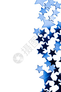 孤立的蓝色恒星边框背景图片