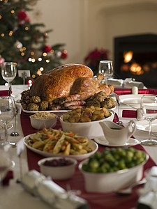 贝涅德土耳其 圣诞圣月展 烹饪 饭厅 肉 食谱 面包酱背景