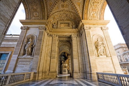 梵蒂冈 天花板 崇拜 圆顶 文化 欧洲 雕塑 中心背景图片