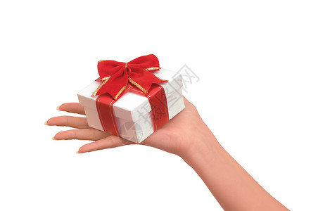 赠礼礼物 女性 白色的 展示 红色的 盒子背景图片