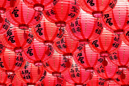 红灯笼 东方 中国 北京 文化 镇 运气 华丽的 纸背景图片
