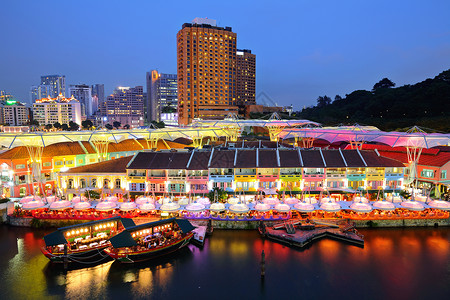 新加坡天线 天空 河 码头 城市景观 艺术科学 亚洲 金沙 鱼尾狮背景图片