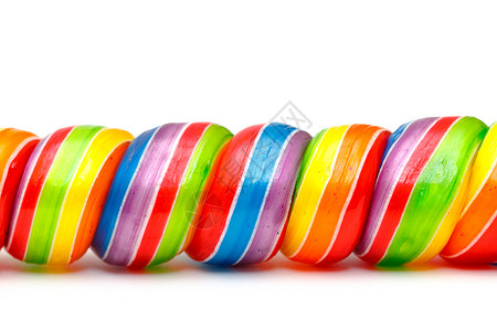 彩虹Twirl棒棒糖 好吃 童年 漩涡 白色的背景图片