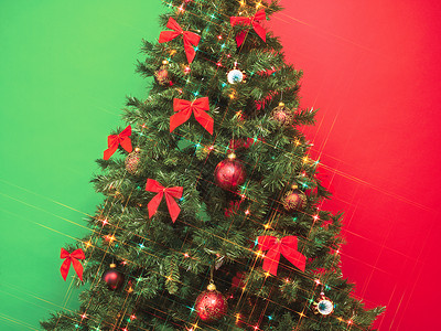 七彩圣诞树种植的圣诞树形象背景