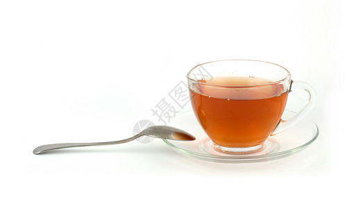 来杯茶 白色的 健康 玻璃 早晨 勺子 醒来 早餐背景图片
