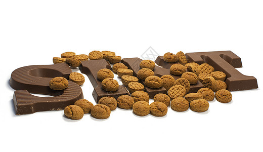 巧克力字 比利时 彼得 糖果 传统的 食物 荷兰背景图片