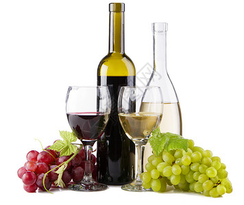 红酒和白酒 再加上葡萄 喝 生长 叶子 酒精 黑色的背景图片
