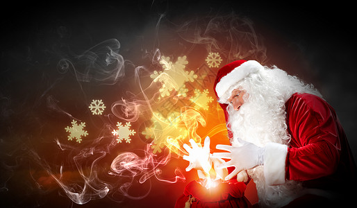 施了魔法Santa 的圣诞节主题 广告 魔法 眼镜背景