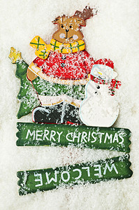 圣诞快乐 盘子 白色的 戏服 冬天 雪 快活的背景图片