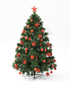 隔离的圣诞树 祝贺 行动 问候卡 白色的 云杉 诺埃尔 圣诞贺卡背景图片