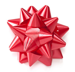 红礼弓 隔离在白色 展示 情人节 礼物 庆典 红色的背景图片