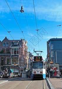 阿姆斯特丹市电车高清图片