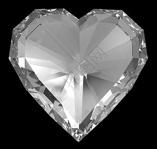 与剪切路径分离的钻石心脏 浪漫 石头 庆典 宝石背景图片