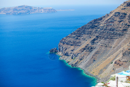 希腊圣托里尼爱琴海地貌图片