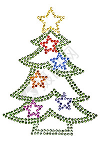 亮闪闪的星星圣诞树由葡萄石制成 礼物 爱 装饰品 魅力 季节 派对背景