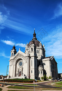英石保罗的明尼苏达州圣保罗大教堂 英石保罗 大理石 天空 石头背景