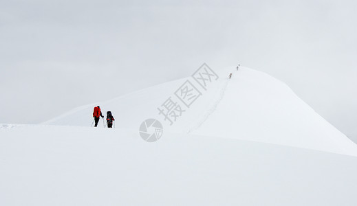 登山者在追赶 活动 行程 冰川 背包旅行 远足 攀登背景图片