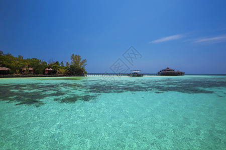 婆罗洲岛斯里兰卡岛 放松 异国情调 蓝色的 海洋 假期 马来西亚背景