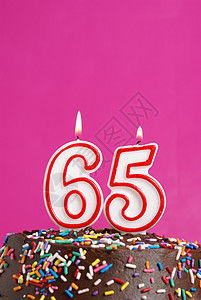 庆祝六十五年 第65年 生日 磨砂 小雨 数字背景图片