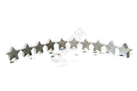 银星 装饰品 白色的 季节性的 星星 材料背景图片