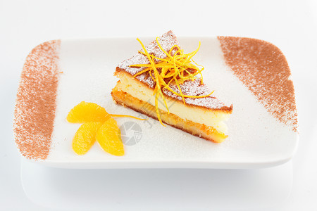 菜盘上好吃的蛋糕 盘子 奶油 餐厅 零食 酸 水果背景图片