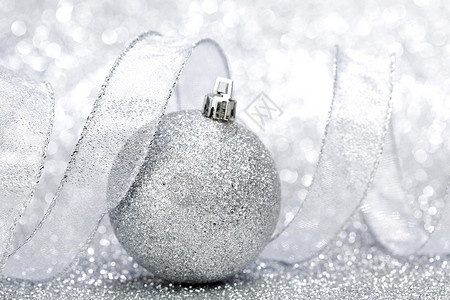圣诞节装饰 辉光 白色的 丝带 装饰风格 新年背景图片