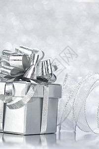 圣诞礼物 白色的 装饰风格 弓 美丽的 假期 生日背景图片