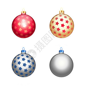 多彩的圣诞节球 装饰品 火花 玩具 冬天 蓝色的 季节 闪耀背景图片