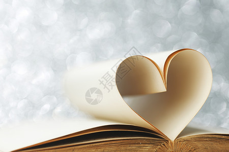 书里面的心 闪光 教育 闪亮的 天 浪漫的 爱背景图片