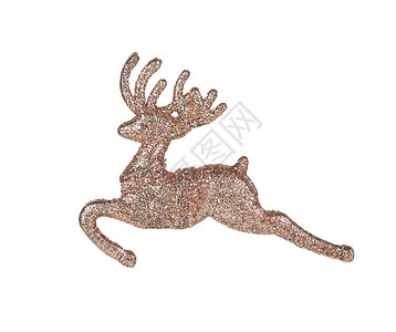 摘取驯鹿光滑的圣诞装饰品 圣诞节 喜庆的 金子 树背景图片