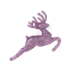 摘取驯鹿光滑的圣诞装饰品 假期 金子 冬天 闪背景图片