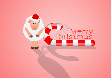 圣诞糖果 假期 冬天 甜的 雪橇 插图 礼物背景图片