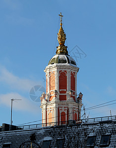 东正教会 金的 雪 历史的 宗教 假期 俄罗斯 云 信仰背景图片