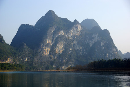 中国广西省桂林Yyu Yangsuo长河景观 地形 观光图片