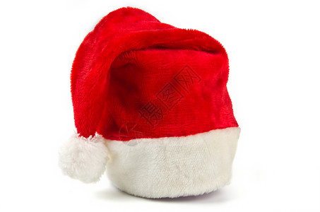圣诞帽子 节 假期 毛茸茸的 白色的 毛皮背景图片